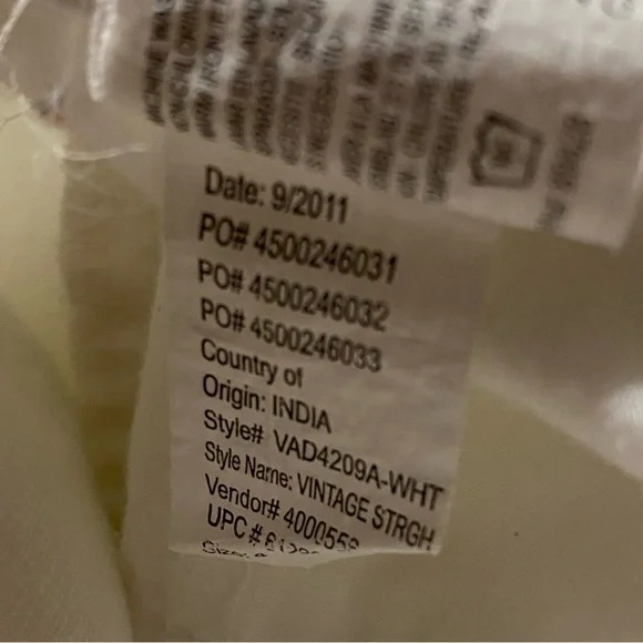 Nine West Vintage America Jeans Mid Rise Straight Leg Pants White Twill Size 4 - Picture 9 of 10